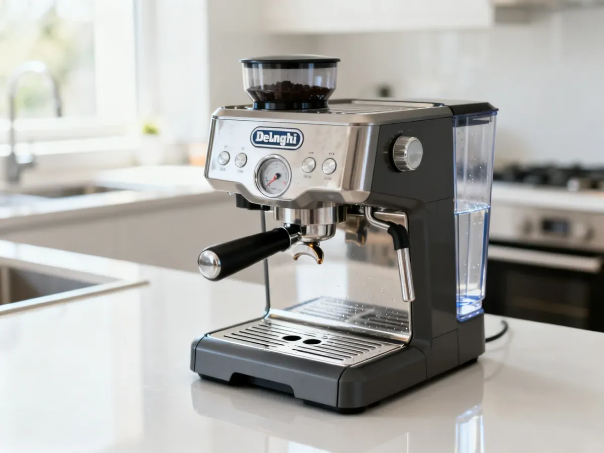 Ekspres DeLonghi po zakończeniu płukania